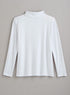 Nice Touch Turtleneck Top — White