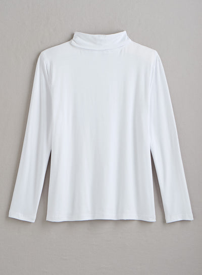 Nice Touch Turtleneck Top — White