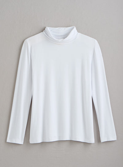 Nice Touch Turtleneck Top — White