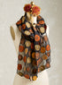 Floating Felt-on-Silk Scarf - Autumn Dots — Brown