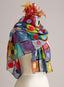 Patchwork Felt-on-Silk Scarf — Multi