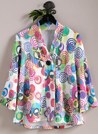 Spellbound Swirls Textured Flyaway Jacket