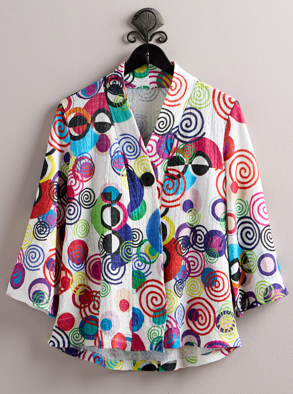 Spellbound Swirls Textured Flyaway Jacket