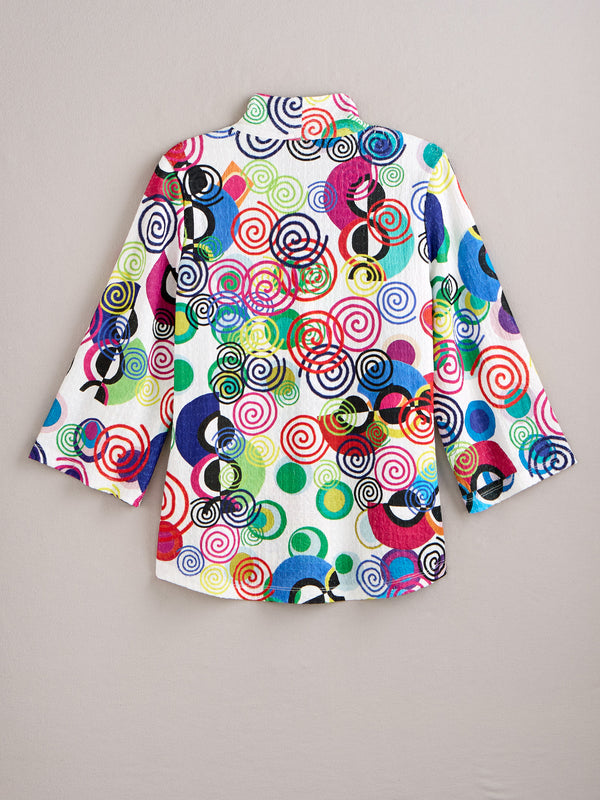 Spellbound Swirls Textured Flyaway Jacket