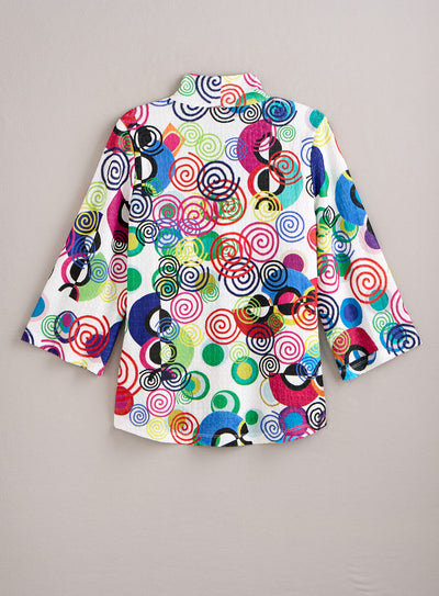 Spellbound Swirls Textured Flyaway Jacket