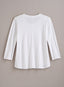 Classic Cotton Center-Seam Top - 3/4 Sleeve — White