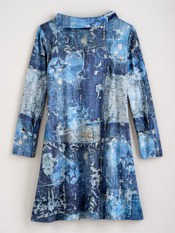 Splashy Stars Brushed Knit Tunic