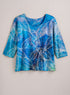 Auroraflora Brushed Knit Top — Blue