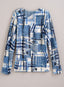 Indigo Patchwork Cozy Rib-Knit Top