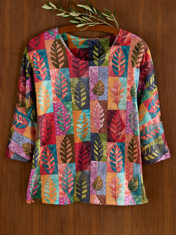 Foliage Mosaic Top — Multi