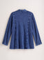 Double Pocket Cotton Fleece Jacket — Indigo