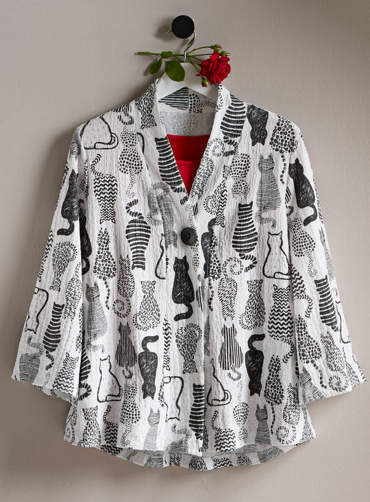 Cattitude Textured Flyaway Jacket