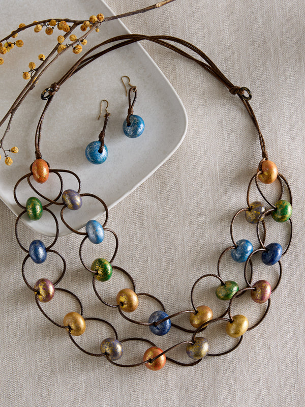 Gilded Gmelina Jewelry Set — Multi