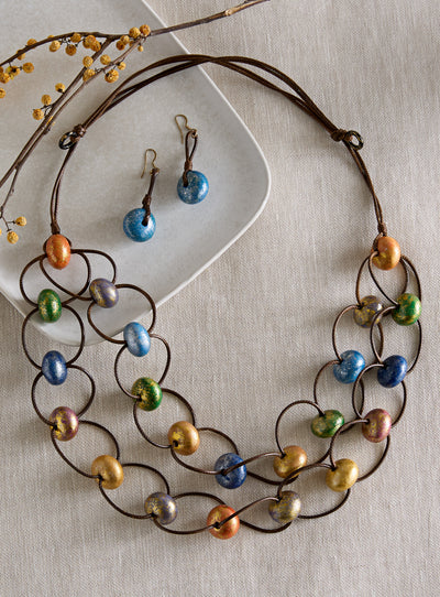 Gilded Gmelina Jewelry Set — Multi