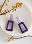 Neo Geo Tagua Earrings — Purple