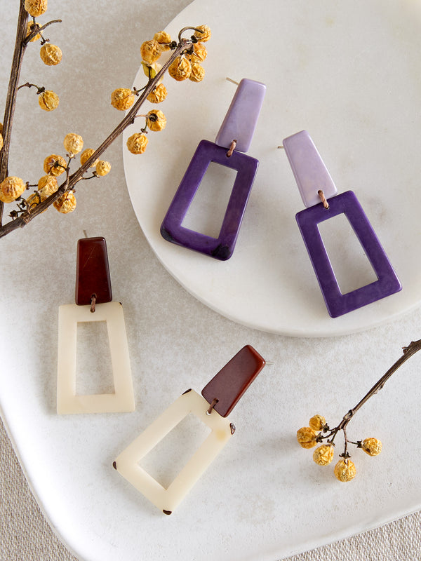 Neo Geo Tagua Earrings