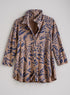 Woodland Cotton Knit Blouse — Coffee