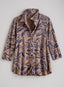 Woodland Cotton Knit Blouse — Coffee