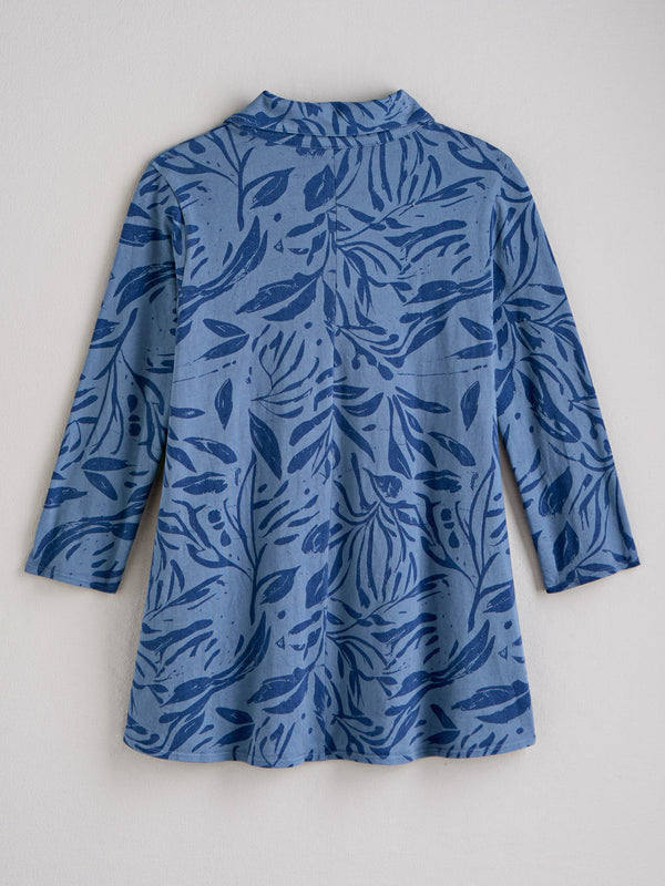 Woodland Cotton Knit Blouse