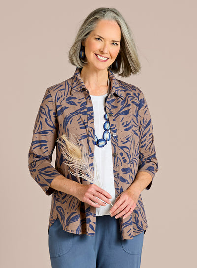 Woodland Cotton Knit Blouse