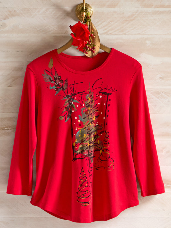 Sketchbook Spruce Christmas Top
