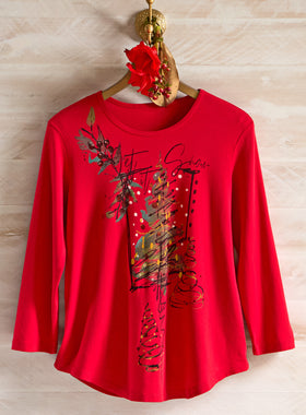 Sketchbook Spruce Christmas Top