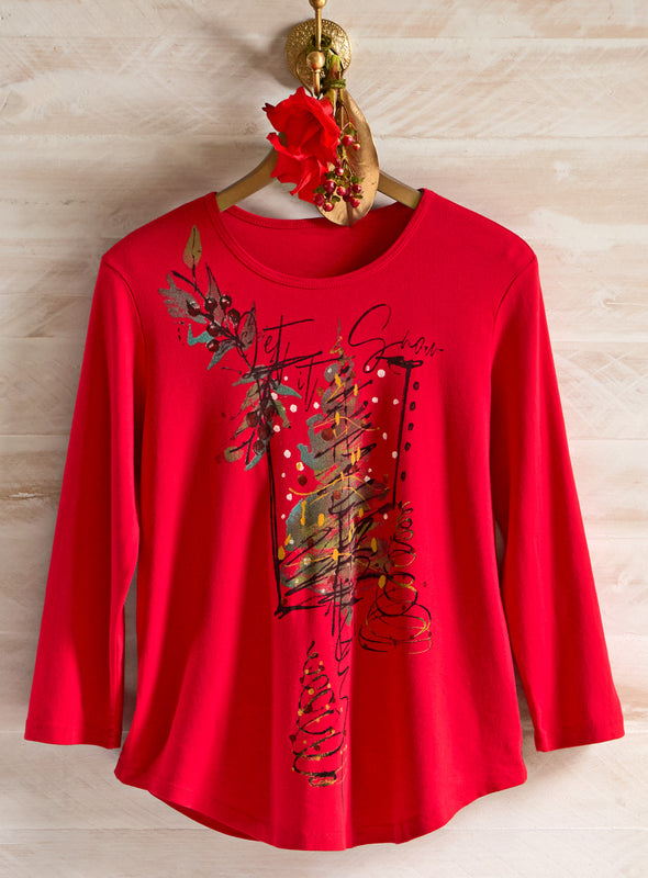 Sketchbook Spruce Christmas Top
