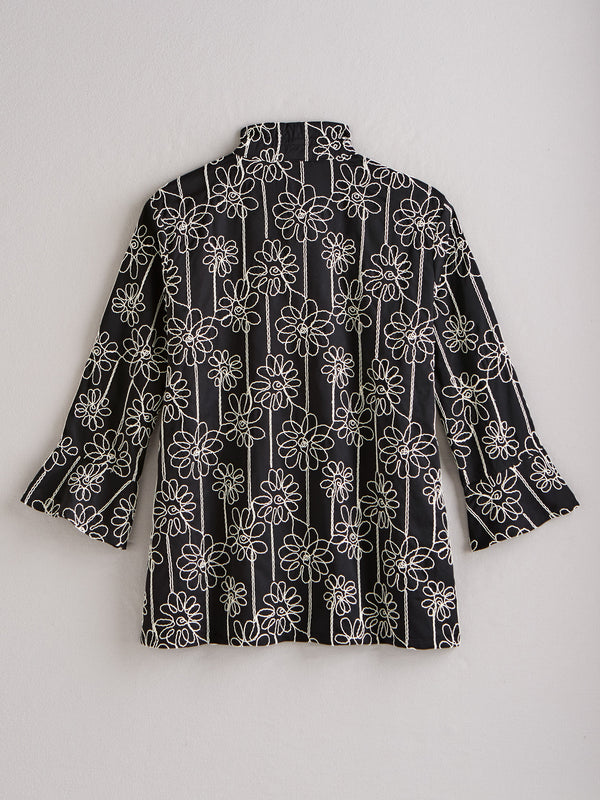 Daisy Chainstitch Embroidered Jacket