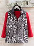 Doodle Bug Reversible Quilted Vest — Black / White