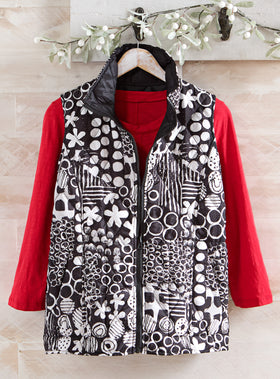 Doodle Bug Reversible Quilted Vest