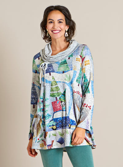 Holiday Drive Cowl Top