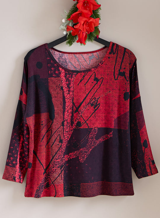 Crimson Illusion Top