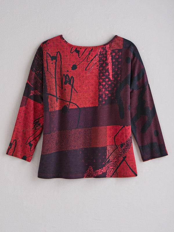 Crimson Illusion Top