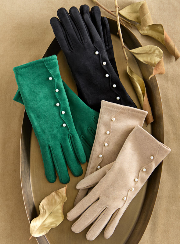String of Pearls Touchscreen Gloves
