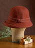 Soft Stitch Cloche Hat — Rust