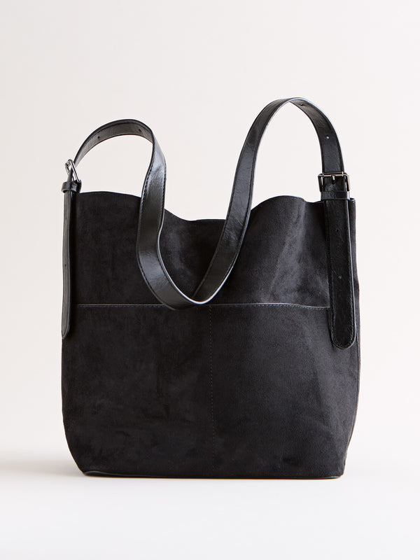 All Day Crossbody Bucket Tote — Black