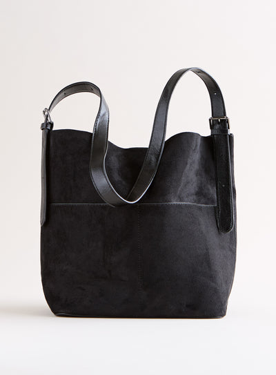 All Day Crossbody Bucket Tote — Black