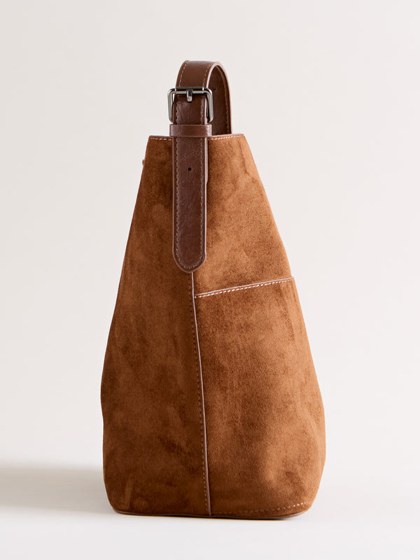 All Day Crossbody Bucket Tote — Brown