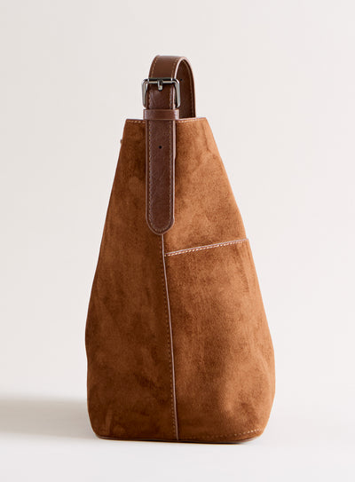 All Day Crossbody Bucket Tote — Brown