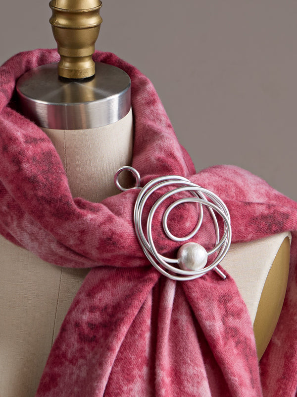 Pearly Swirl Scarf Pin