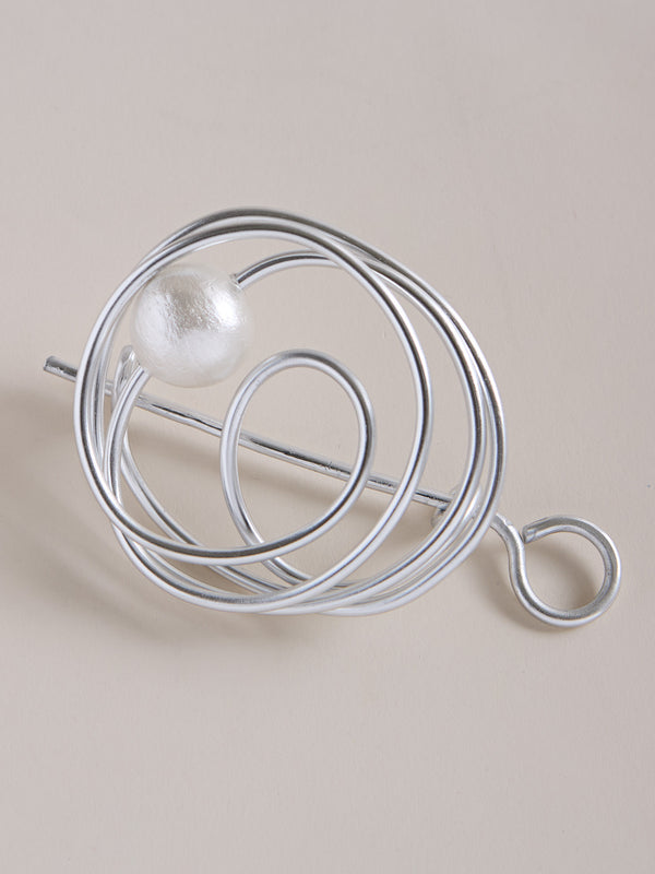 Pearly Swirl Scarf Pin