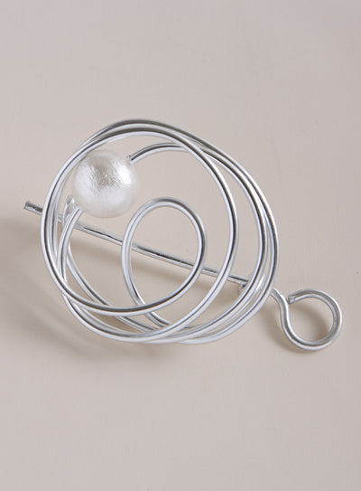 Pearly Swirl Scarf Pin