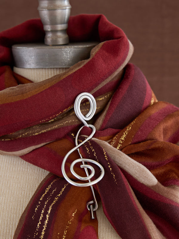 Treble Clef Scarf Pin