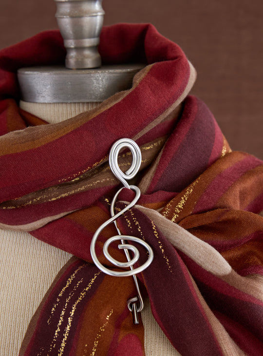 Treble Clef Scarf Pin