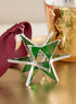 Mini Stained Glass Star Ornament — Green