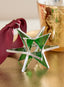 Mini Stained Glass Star Ornament — Green