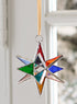 Mini Stained Glass Star Ornament — Multi