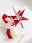 Mini Stained Glass Star Ornament — Red
