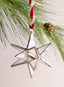 Mini Stained Glass Star Ornament — White