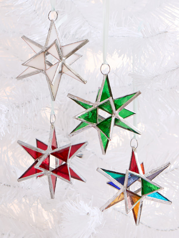 Mini Stained Glass Star Ornament